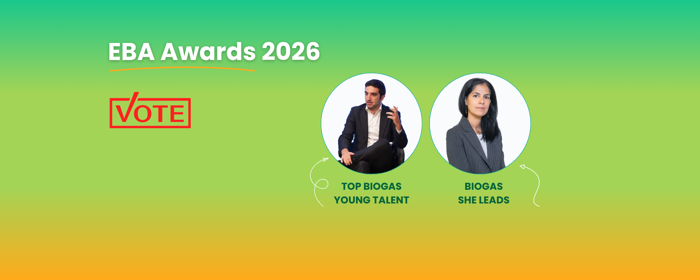 Carlos Aguilar and Cecilia Carballo, finalists in the 2026 EBA Awards